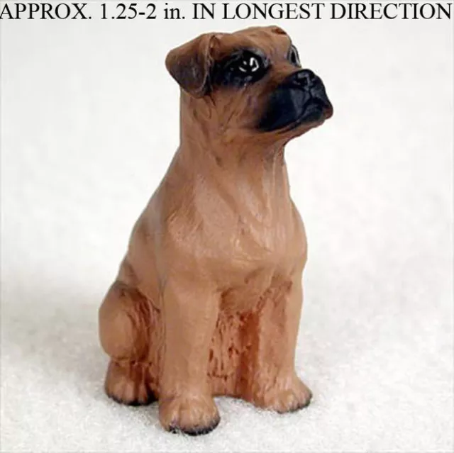 Boxer Mini Hand Painted Figurine Tawny Uncrop