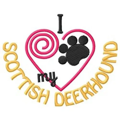 I "Heart" My Scottish Deerhound Fleece Jacket 1448-2 Size S - XXL