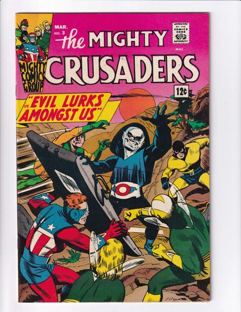 The Mighty Crusaders #3 Archie Comics 1966 Paul Reinman Bag/Boarded Great Copy!