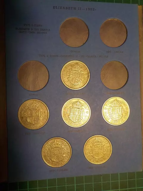 Whitman Coin Folder Half Crowns  With 17 Coins In Collectable  Condition (H) 3