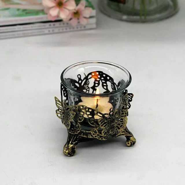 Classic Metal Tea Light Candle Holder Home Wedding Desktop Decoration