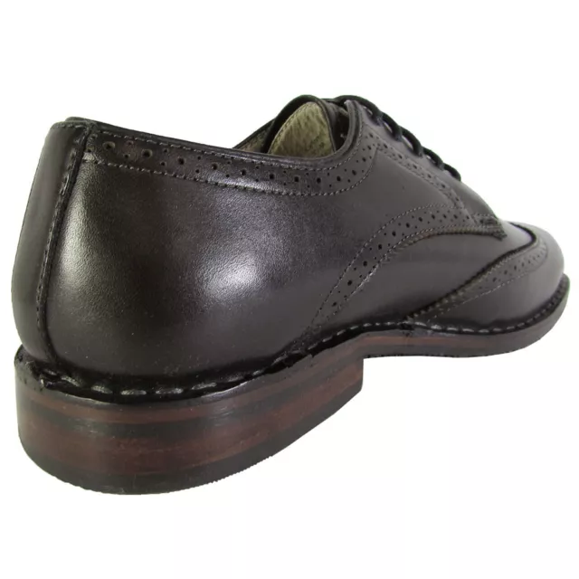 STEVE MADDEN MENS Lyford Wingtip Oxford Dress Shoes, Black Leather, US ...