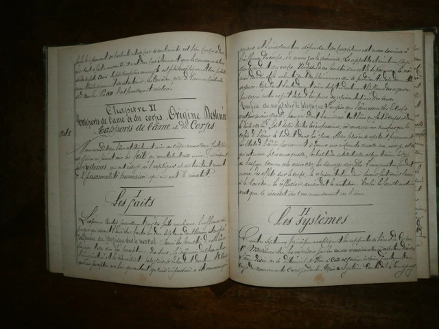 Manuscrit Unique : Cours De Philosophie Par Alain Savary (1843-1844) - Document Historique XIXe