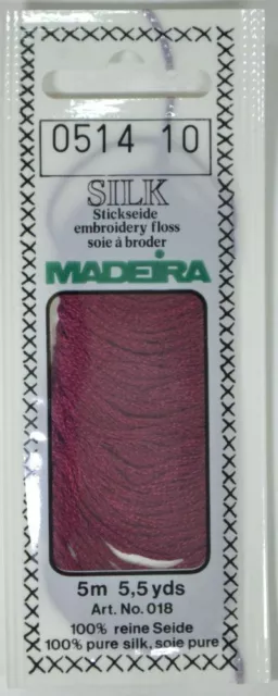 Madeira 100% PURE SILK 4-Strand Hand Embroidery Thread Colour 0514