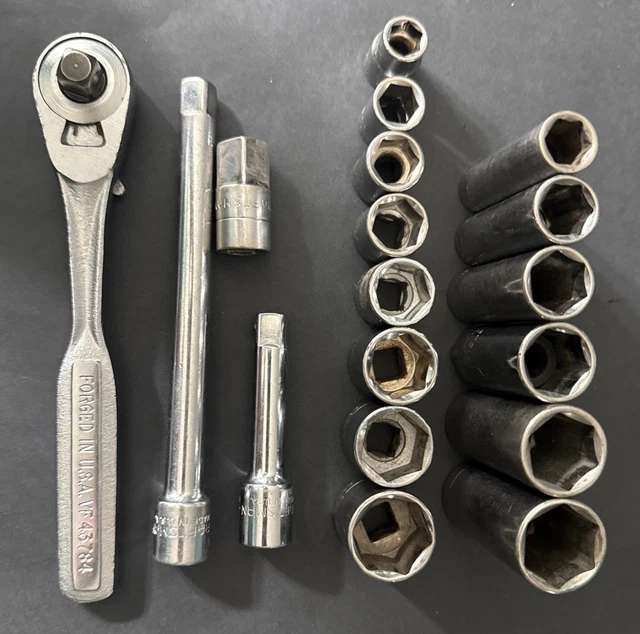 NEW Craftsman Tools USA G 18pc Deep 3/8 Drive Socket Set, (8) SAE NEW Craftsman Tools USA G 18pc Deep 3/8 Drive Socket Set, (8) SAE