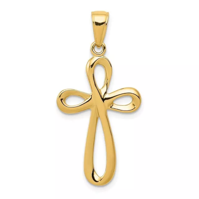 14K YELLOW GOLD Polished Cross Pendant for Womens 1.19gram $399.99 ...