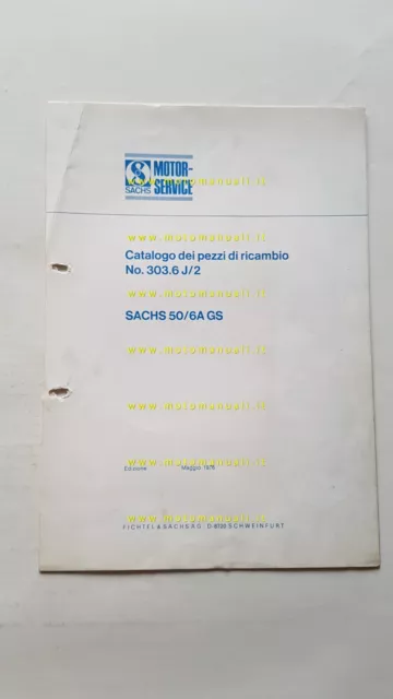 Sachs motore 50-6A GS 1976 catalogo ricambi originale engine spare parts catalog