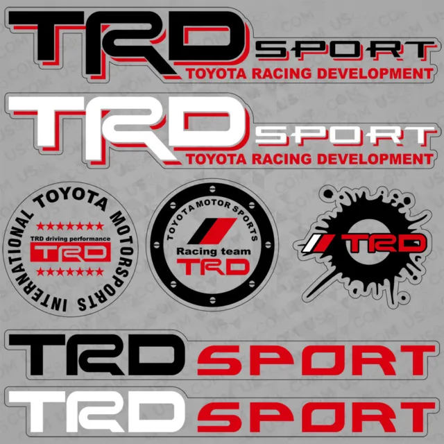 For Toyota TRD Sport Racing Development Car Sticker 3D Decal Stripes Decoration