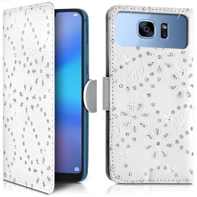 Ref.8-A pour Smartphone Archos Access 50 Color Étui Portefeuille Diamant Blanc 