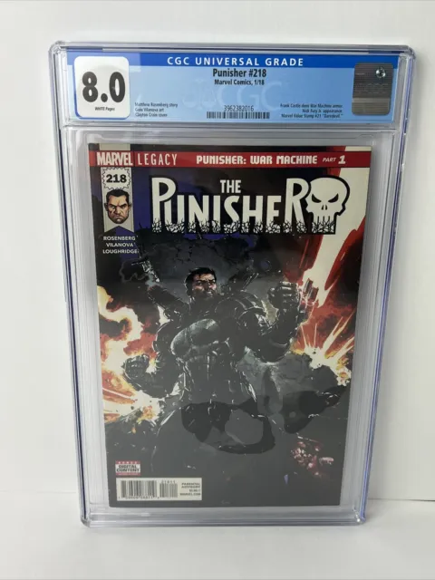 Punisher #218 CGC 8.0 Frank Castle Dons War Machine Armor, Nick Fury Jr. App.
