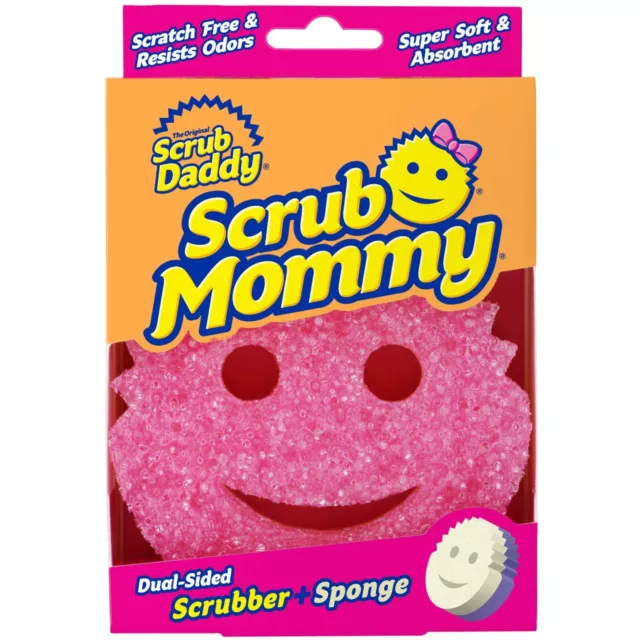 SCRUB DADDY MOMMY Éponge Lavable Anti Scratch Double Face - Eponge Rose EUR  8,58 - PicClick FR