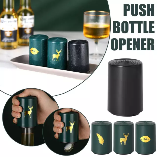 Magnetic Automatic Beer Bottle Cap Opener Push Down Opener Gifts NICE