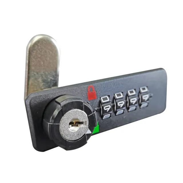 4  Digit Combination Lock, Flush Mount Metal Door Cabinet Cam Lock 15615