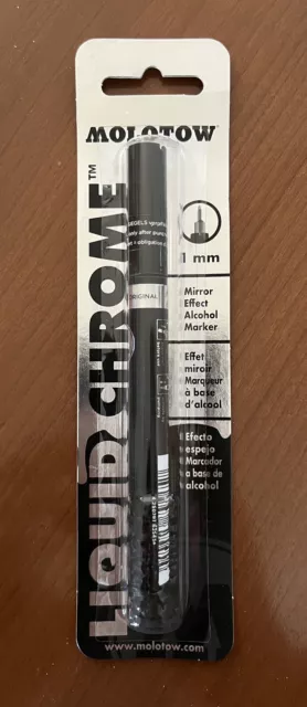 Molotow Liquid Chrome Marker 1mm Pen Fine Brand New Art Graffiti Mirror effect