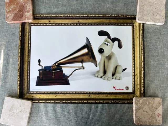 Aardman Wallace and Gromit HMV (His Master's Voice) card poster