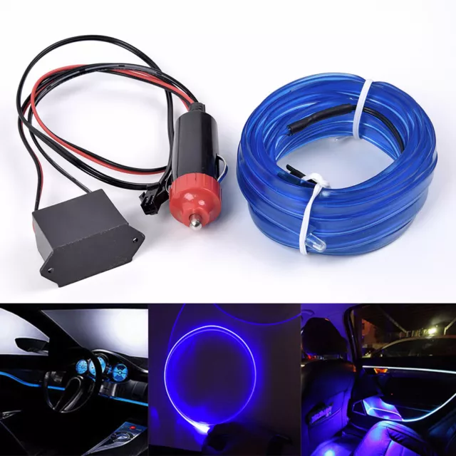 LED AUTO INTERNO Ambiente Luci Decorazioni Stile Blu Fibra Ottica