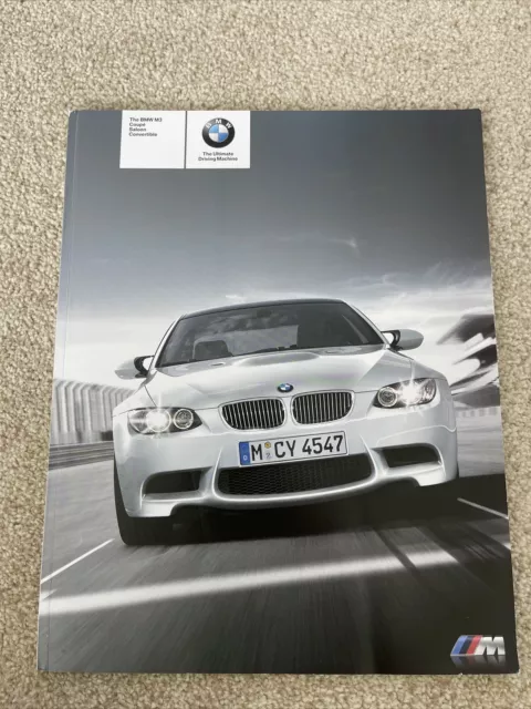 Bmw M3 Coupe Saloon Convertible E90  Sales Brochure 2009