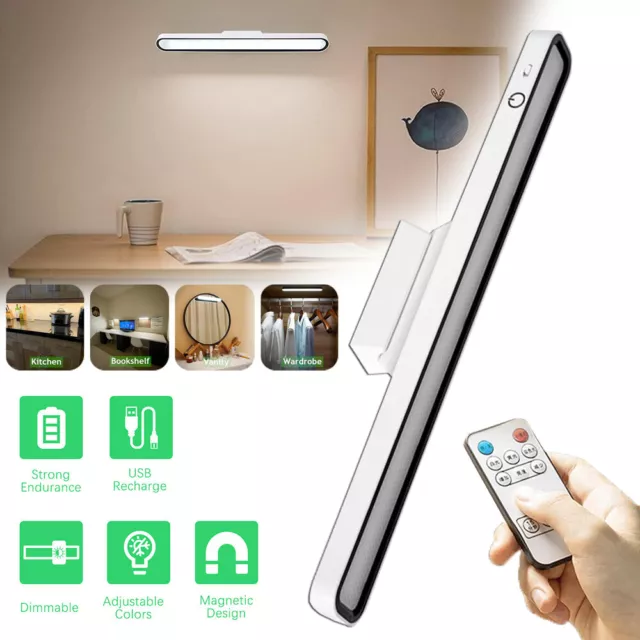 Magnetic LED Under Cabinet Light Kitchen Light USB Rechargeable Closet Light Bar