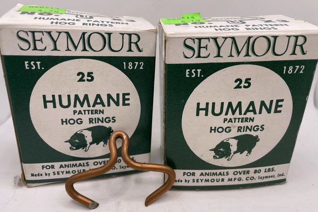 50 Seymour X3 Humane Pattern Copper Hog Rings FREE SHIPPING