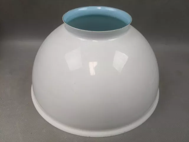 Vintage Cased Light Blue & White Glass Lamp Shade 11.5x6"