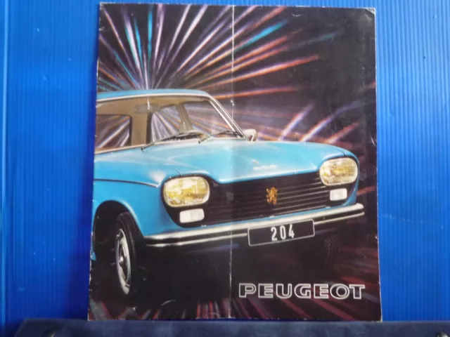Sales brochure commerciale prospektus PEUGEOT 204 1975 (07 74) en Français 12 pg