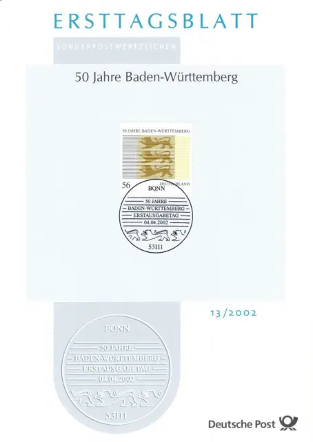 Bund ETB Nr. 13/2002 - 50 Jahre Baden-Württemberg