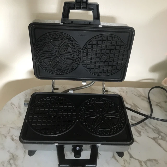 VINTAGE RIVAL TEFLON II Pizzelle/Waffle Maker No.95/2 USA Tested