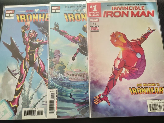 Riri Williams Ironheart Invincible Iron Man #1 variant lot 1st solo series