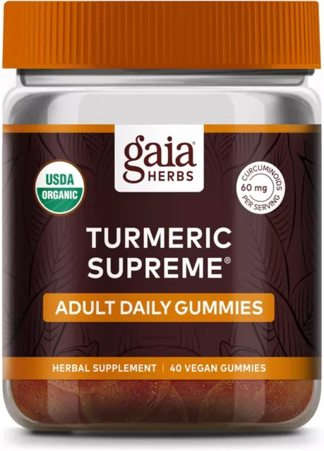 Gomias diarias Gaia Herbs cúrcuma Supreme para adultos - Soporte diario de hinchazón para la curación 2