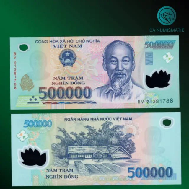 1,000,000 VND (2x500.000) ONE MILLION VIETNAMESE DONG, VIETNAM MONEY & CURRENCY
