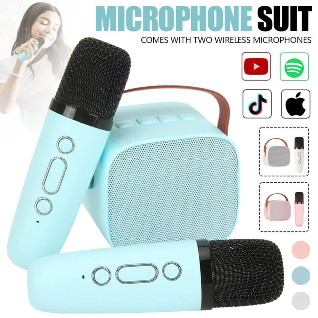KARAOKE MACHINE WITH 2 Wireless Microphones for Adults/Kids