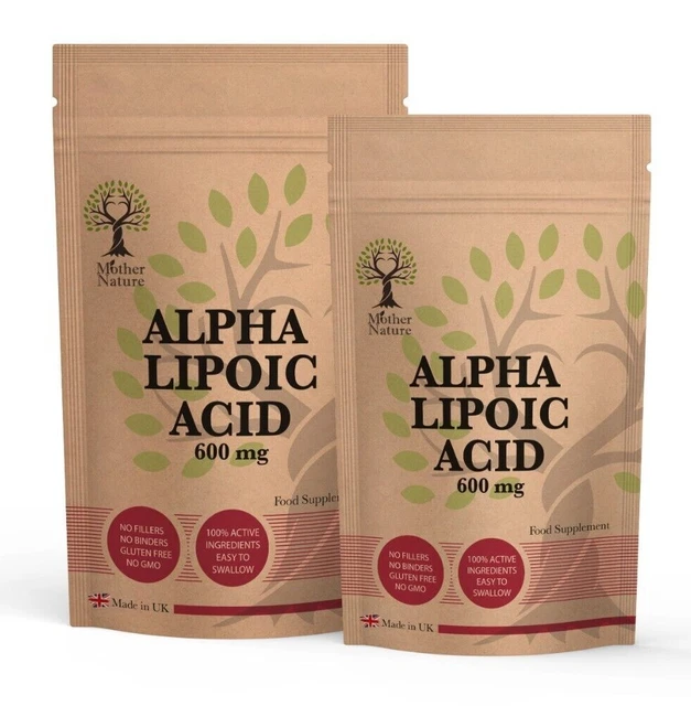ALPHA LIPOIC ACID 600mg Capsules Alpha Lipoic Powder Vegan Supplement