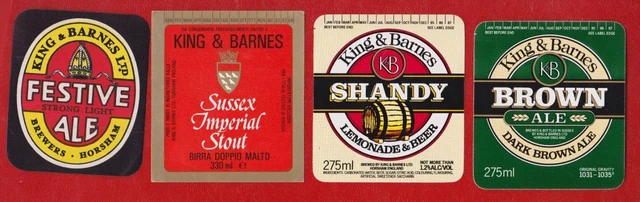 KING & BARNES HORSHAM BEER LABELS (12) ALL SCANNED Pack 1 2