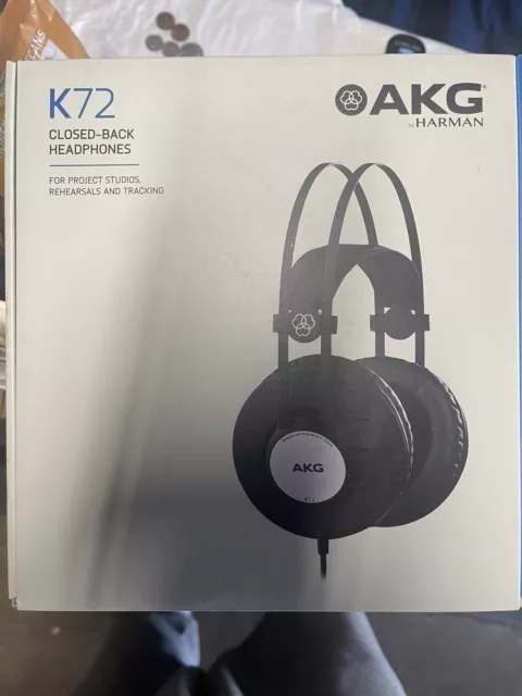 AKG K72 Closed-back Stereo Studio 40MM Drivers As Is