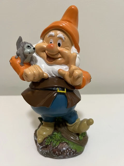EUC Disney Snow White Happy Garden Gnome dwarf Figurine Statue FREE SHIPPING EUC Disney Snow White Happy Garden Gnome dwarf Figurine Statue FREE SHIPPING
