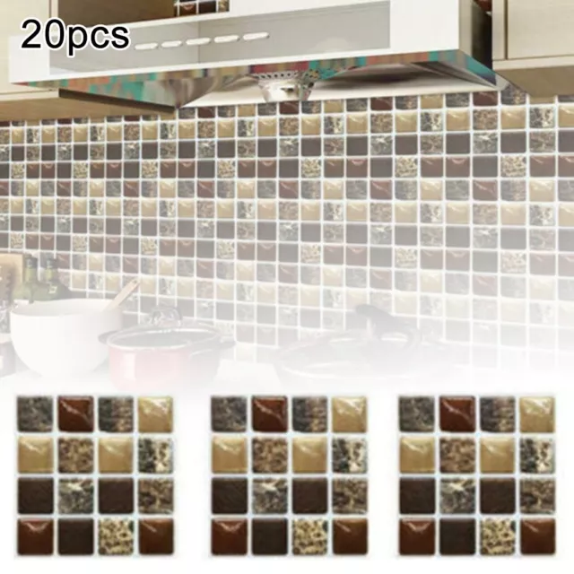 Refresh Your Walls with Self Adhesive Mosaic Tile Stickers (20 Pieces)