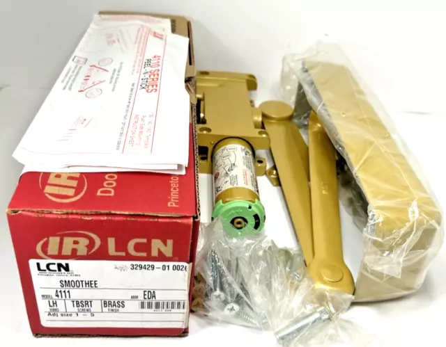 LCN 4111 SMOOTHEE LH TBSRT Brass EDA Commercial Door Closer NOS Heavy Duty