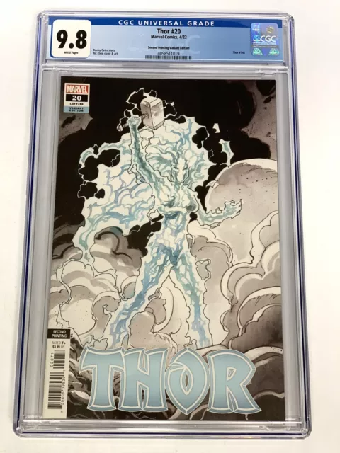 Thor #20 CGC 9.8 WP 2nd Print 1:25 Variant Edition 2022! God of Hammers 🔑 MCU