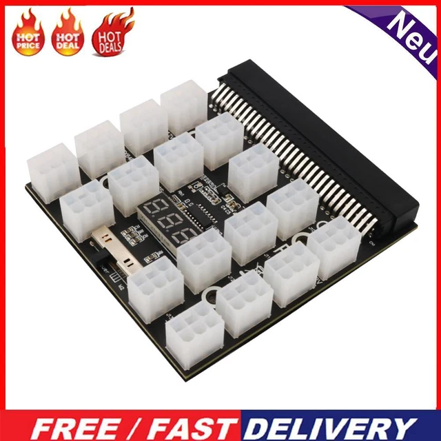 12V ATX 17x 6Pin Power Supply Breakout Board for Ethereum ETH BTC Mining Miner