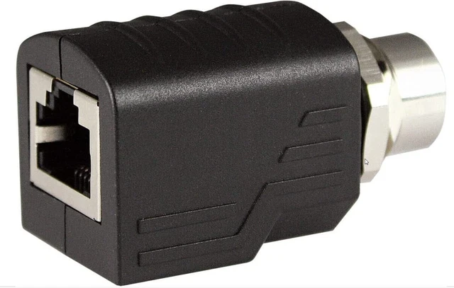 (5x) RJ45 to M12 Adapter Male D-Coded Straight AST ASITPA-4512MD-S QTY (5)