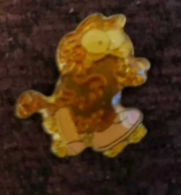 Vintage GARFIELD SKATING Enamel Lapel/Hat Pin Size 1" tall by 3/4" wide