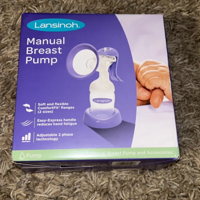 Lansinoh Manual Breast Pump for Breastfeeding NEW Sealed
