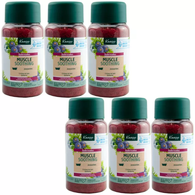 Kneipp Baignoire Sels Muscle Apaisant 6 X 600g Sel de Bain Actif Genévrier