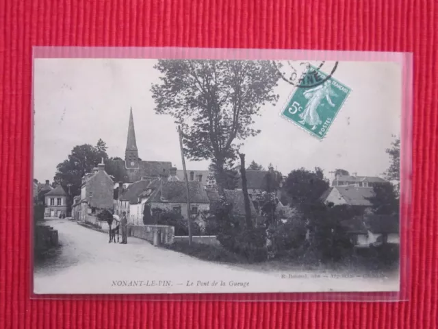 Cpa Ecrite Timbre Nonant Le Pin Le Pont De La Gueuge Orne 61