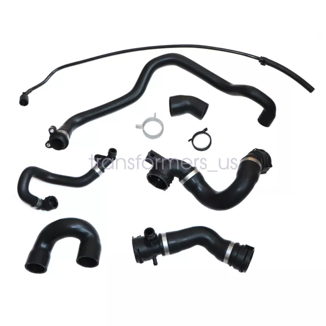 Radiator Coolant Water Hose Pipe Kit (7 Hoses) for BMW E90 128i 328i (07-11) N51 3