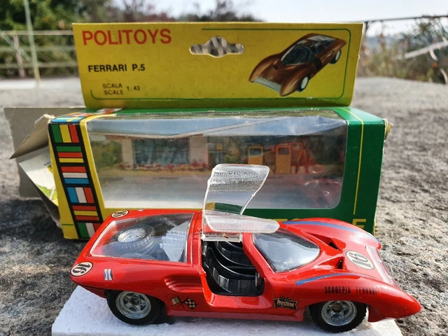 POLITOYS AUTO CAR Die-Cast-Ferrari Berlinetta P. 5-N°566-Anno 1968-Made