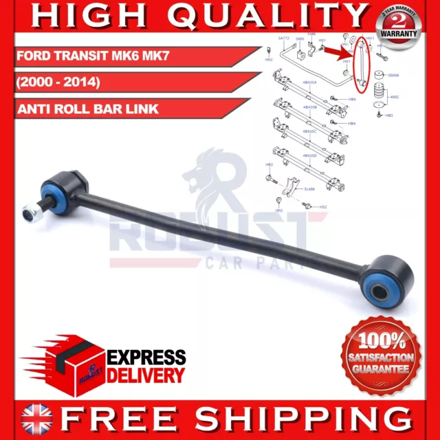 Rear Anti Roll Bar Link Twin Wheel For Ford Transit Mk6 Mk7 (2000 - 2014)