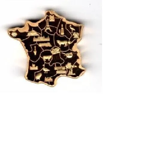Monnaie de Paris Carte de FRANCE, Frappe en argent dorée à l'or pur « Hexagone »