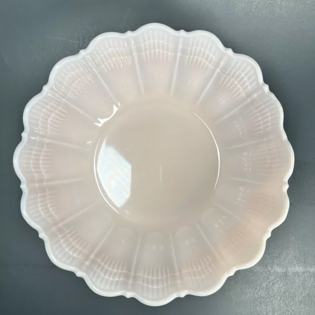 Cambridge Glass Pink Crown Tuscan Seashell Sea Shell Bowl Large