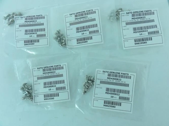 190481 New-No Box; Sato MD4300822-5 Lot-5 Bags of Pan Head Screws; D500 Series